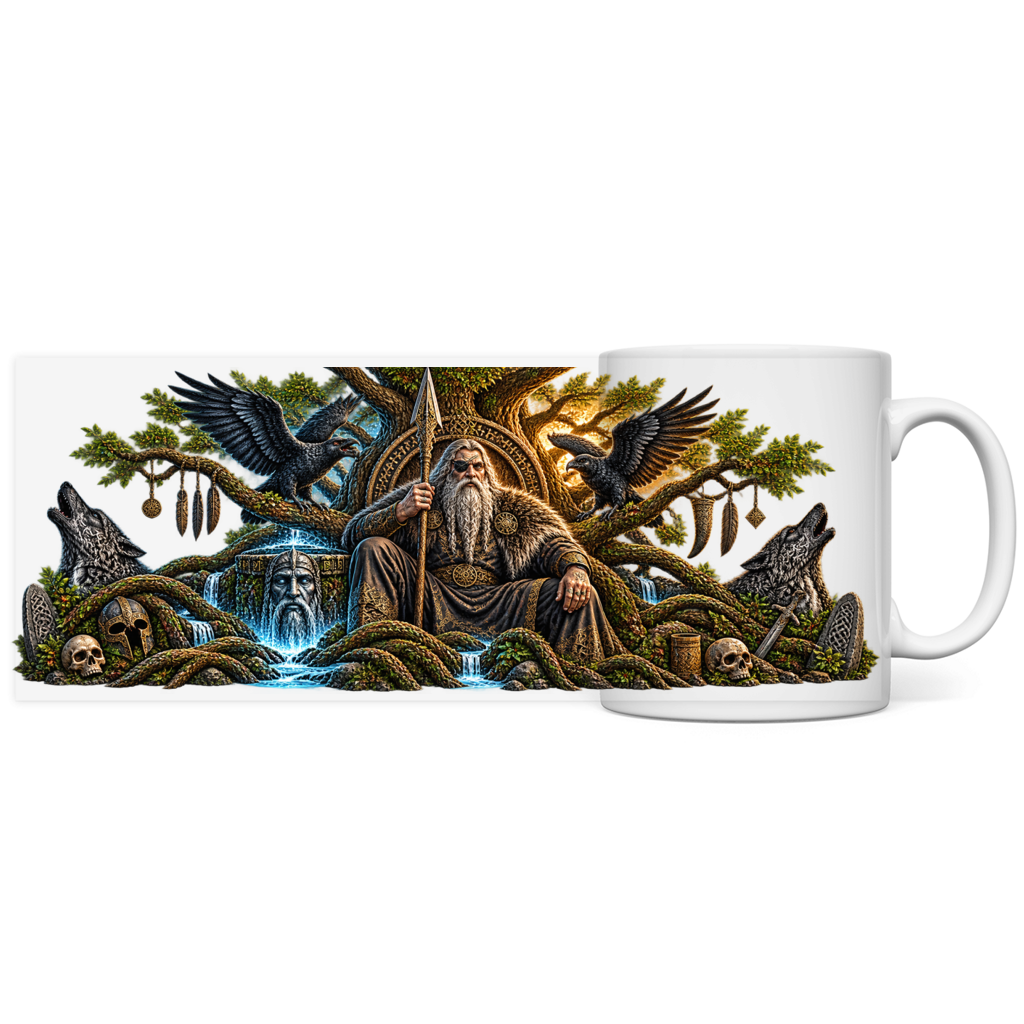 Odin und Yggdrasil // Panorama Tasse
