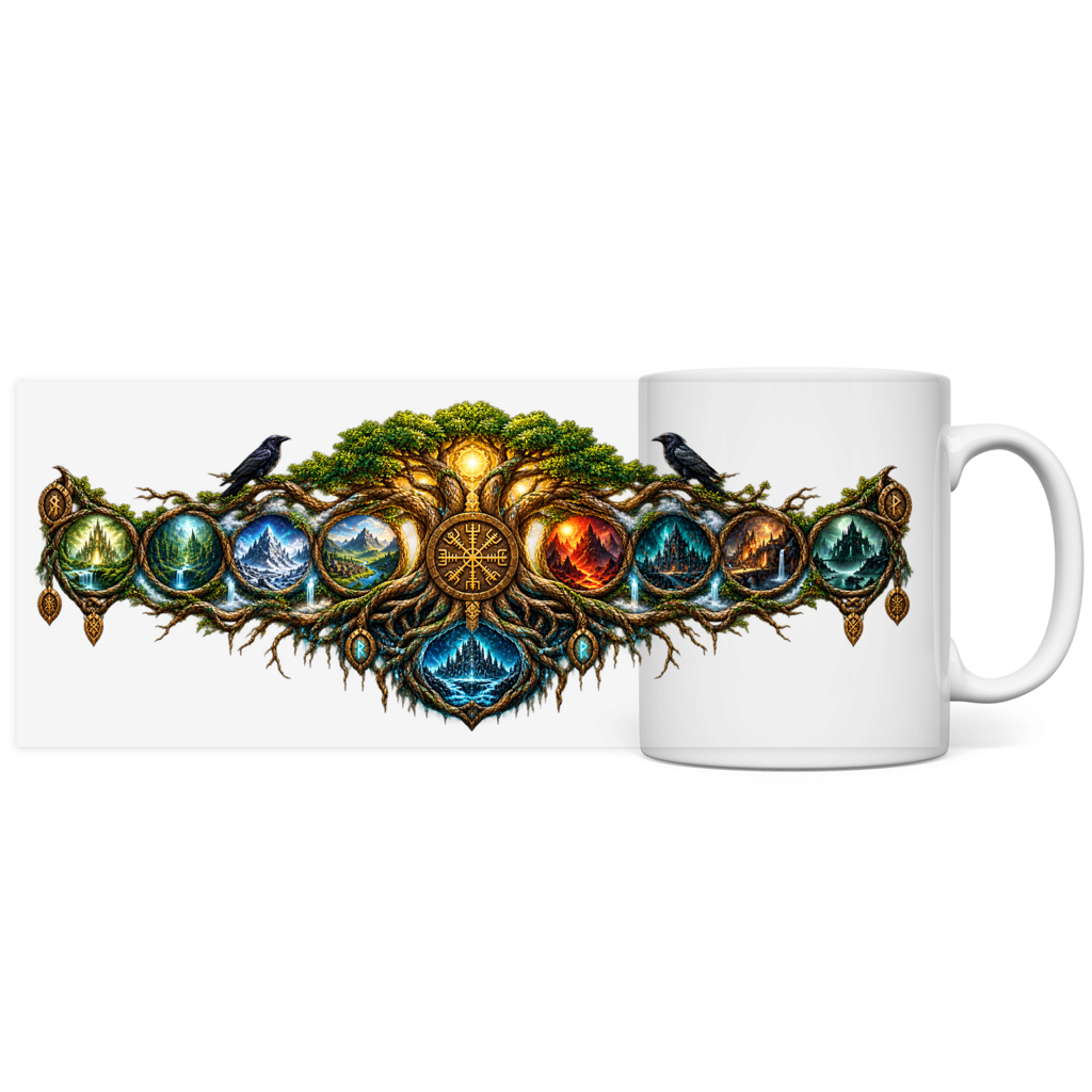 Die neun Welten // Panorama Tasse