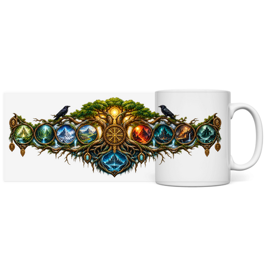 Die neun Welten // Panorama Tasse