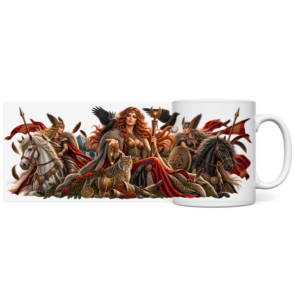Freya und die Walküren // Panorma Tasse