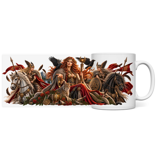 Freya und die Walküren // Panorma Tasse