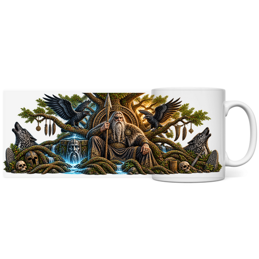 Odin und Yggdrasil // Panorama Tasse